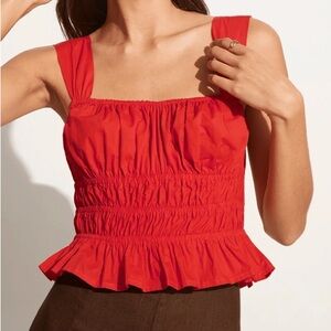 Faithfull the Brand Tamerici Top in Cherry